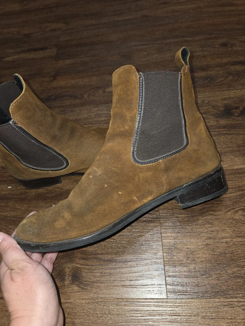 Thursday Boot Company Brown Suede Leather Chelsea Boots 10